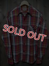 STUDIO D'ARTISAN ORG FLANNEL CHECK L/S WORK SHIRT 5481