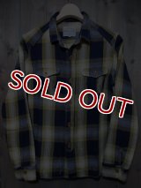STUDIO D'ARTISAN INDIGO CHECK WORK SHIRT 5538 (YELLOW)