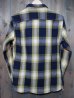 画像2: STUDIO D'ARTISAN INDIGO CHECK WORK SHIRT 5538 (YELLOW) (2)