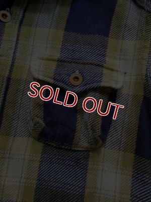 画像4: STUDIO D'ARTISAN INDIGO CHECK WORK SHIRT 5538 (YELLOW)