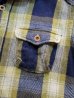 画像4: STUDIO D'ARTISAN INDIGO CHECK WORK SHIRT 5538 (YELLOW)