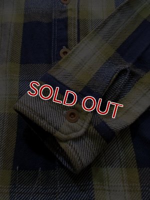 画像5: STUDIO D'ARTISAN INDIGO CHECK WORK SHIRT 5538 (YELLOW)