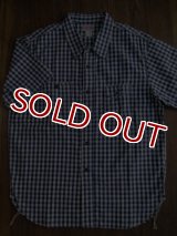 JOE McCOY 8 HOUR UNION GINGHAM CHECK SHIRT S/S Lot.902W MS14035 (BLUE)