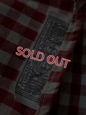 画像9: JOE McCOY 8 HOUR UNION GINGHAM CHECK SHIRT S/S Lot.902W MS14035 (RED)
