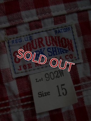 画像12: JOE McCOY 8 HOUR UNION GINGHAM CHECK SHIRT S/S Lot.902W MS14035 (RED)