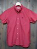 画像1: STUDIO D'ARTISAN S/S BUTTON-DOWN SHIRT 5432 (RED) (1)