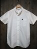 画像1: STUDIO D'ARTISAN S/S BUTTON-DOWN SHIRT 5432 (WHITE) (1)