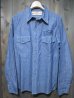 画像1: THE REAL McCOY'S NAVY CHAMBRAY SHIRT MS10102 (1)