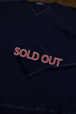 画像4: STUDIO D'ARTISAN 先染めインディゴ 吊り編み トレーナー