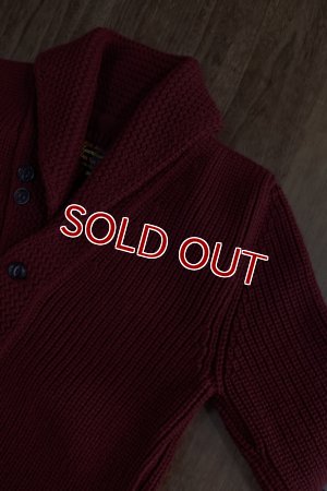 画像4: JOE McCOY SHAWL COLLAR CARDIGAN・MC11141 (BURGUNDY)