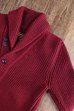 画像4: JOE McCOY SHAWL COLLAR CARDIGAN・MC11141 (BURGUNDY)