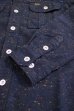 画像9: STUDIO D'ARTISAN Cotton wool NEP dungaree L/S work shirt  5573