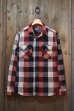 画像1: STUDIO D'ARTISAN INDIGO CHECK L/S WORK SHIRT 5569B (1)