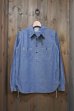 画像1: JOE McCOY 8 HOUR UNION CHAMBRAY PULLOVER SHIRT MS17038 (1)