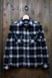 画像1: STUDIO D'ARTISAN CHECK L/S WORK SHIRT 5599 / BLACK (1)