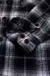 画像10: STUDIO D'ARTISAN CHECK L/S WORK SHIRT 5599 / BLACK