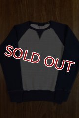 JOE McCOY TWO-TONE FREEDOM SLEEVE SWEATSHIRT MC17113 (GRAYxNAVY)