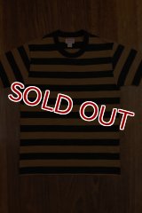 BUCO STRIPE TEE S/S BC18002 BROWNxBLACK