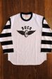 画像1: BUCO STRIPED BASEBALL TEE / FLYING WHEEL BC19003 (1)