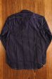 画像2: 8HU INDIGO WABASH STRIPE WORK SHIRT MS19012 (2)