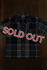 JOE McCOY INDIGO CHECK OPEN COLLAR SHIRT MS19010