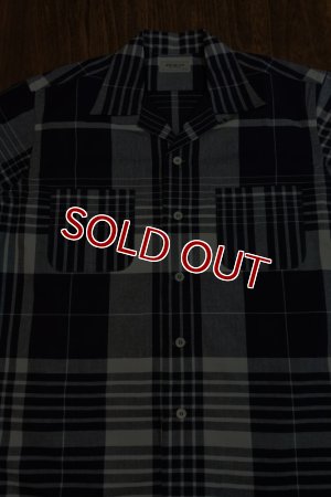 画像3: JOE McCOY INDIGO CHECK OPEN COLLAR SHIRT MS19010