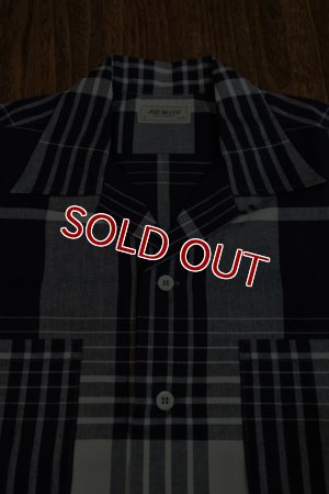 画像4: JOE McCOY INDIGO CHECK OPEN COLLAR SHIRT MS19010