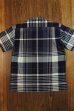 画像2: JOE McCOY INDIGO CHECK OPEN COLLAR SHIRT MS19010 (2)