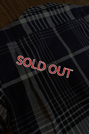 画像7: JOE McCOY INDIGO CHECK OPEN COLLAR SHIRT MS19010