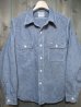 画像1: JOE McCOY 8 HOUR UNION PIN-CHECK WORK SHIRT MS16033 (1)