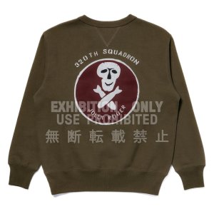 画像2: THE REAL McCOY'S MILITARY PRINT SWEATSHIRT / JOLLY ROGER OLIVE MC25120
