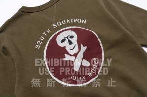 画像4: THE REAL McCOY'S MILITARY PRINT SWEATSHIRT / JOLLY ROGER OLIVE MC25120
