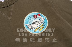 画像3: THE REAL McCOY'S MILITARY PRINT SWEATSHIRT / JOLLY ROGER OLIVE MC25120