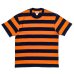 画像1: BUCO STRIPE TEE S/S BC24002 ORANGExNAVY (1)