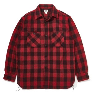 画像1: JOE McCOY 8HU TWISTED-YARN BUFFALO CHECK SHIRT MS24102