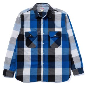 画像1: JOE McCOY  8HU LUMBERJACK BLOCK CHECK FLANNEL SHIRT MS25106