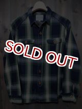 画像: STUDIO D'ARTISAN INDIGO CHECK WORK SHIRT 5538 (GREEN)