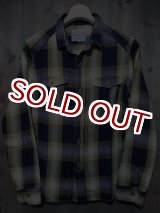 画像: STUDIO D'ARTISAN INDIGO CHECK WORK SHIRT 5538 (YELLOW)