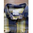 画像3: STUDIO D'ARTISAN INDIGO CHECK WORK SHIRT 5538 (YELLOW) (3)