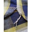 画像6: STUDIO D'ARTISAN INDIGO CHECK WORK SHIRT 5538 (YELLOW) (6)