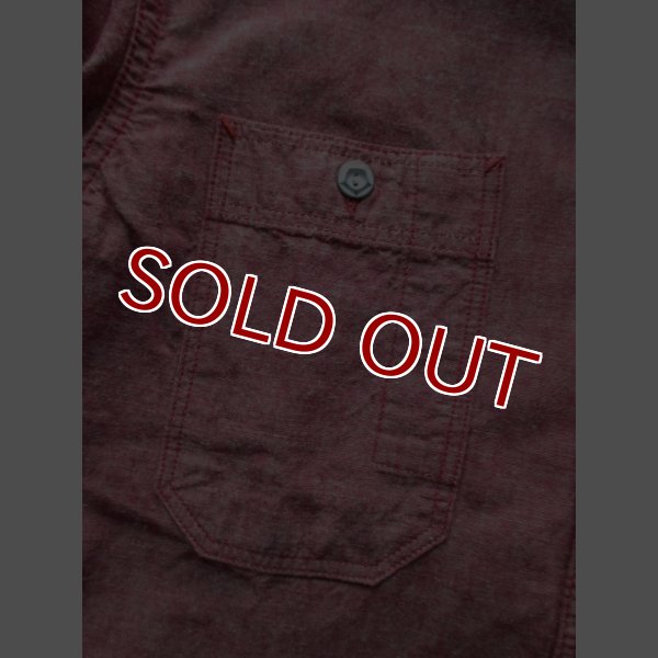 画像3: STUDIO D'ARTISAN CHAMBRAY L/S WORK SHIRT 5506 (RED) (3)