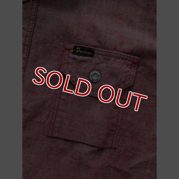画像4: STUDIO D'ARTISAN CHAMBRAY L/S WORK SHIRT 5506 (RED) (4)