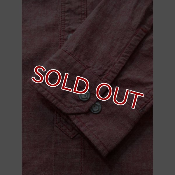 画像5: STUDIO D'ARTISAN CHAMBRAY L/S WORK SHIRT 5506 (RED) (5)