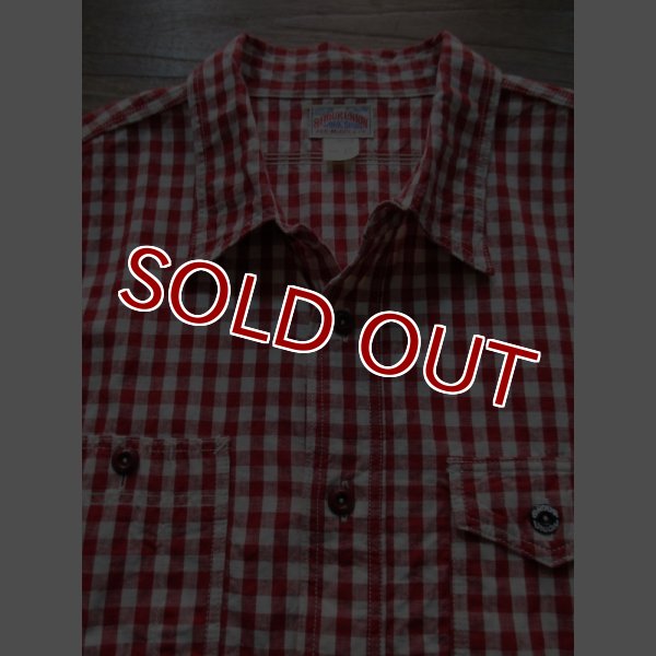 画像3: JOE McCOY 8 HOUR UNION GINGHAM CHECK SHIRT S/S Lot.902W MS14035 (RED) (3)