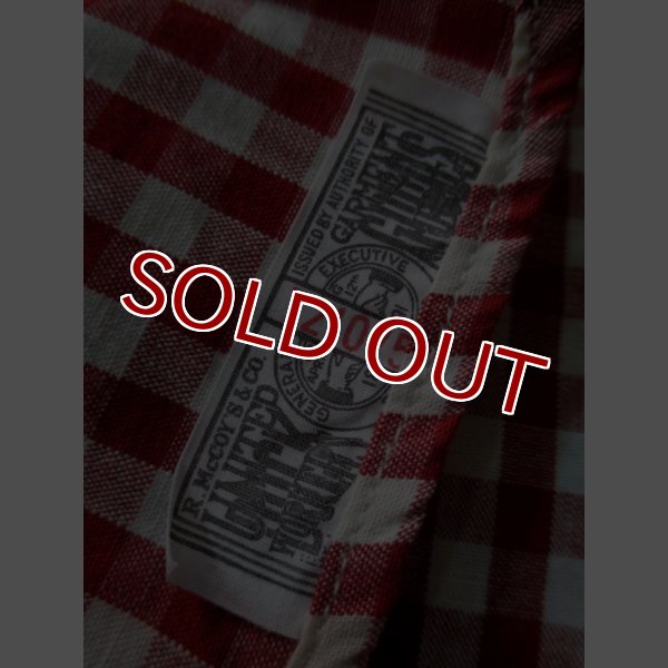 画像9: JOE McCOY 8 HOUR UNION GINGHAM CHECK SHIRT S/S Lot.902W MS14035 (RED) (9)