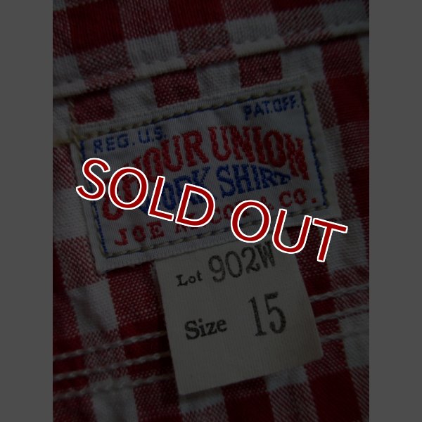 画像12: JOE McCOY 8 HOUR UNION GINGHAM CHECK SHIRT S/S Lot.902W MS14035 (RED) (12)
