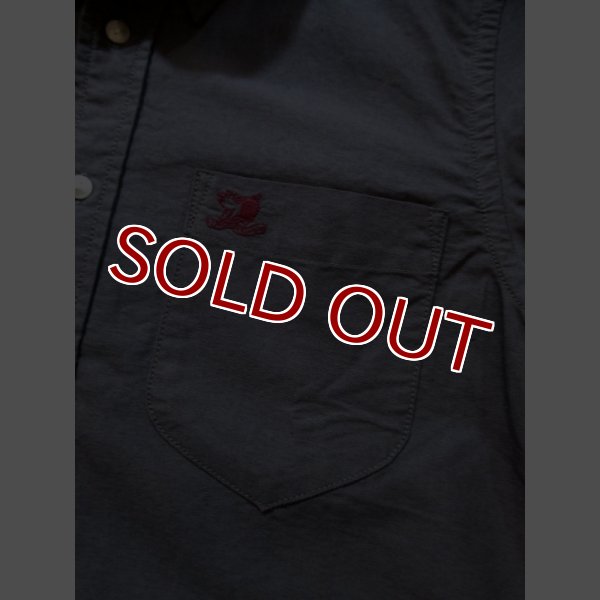 画像4: STUDIO D'ARTISAN S/S BUTTON-DOWN SHIRT 5432 (GRAY) (4)