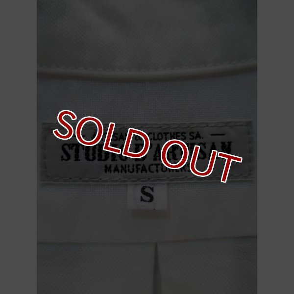 画像10: STUDIO D'ARTISAN S/S BUTTON-DOWN SHIRT 5432 (WHITE) (10)