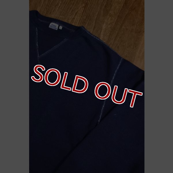 画像6: STUDIO D'ARTISAN 先染めインディゴ 吊り編み トレーナー  (6)