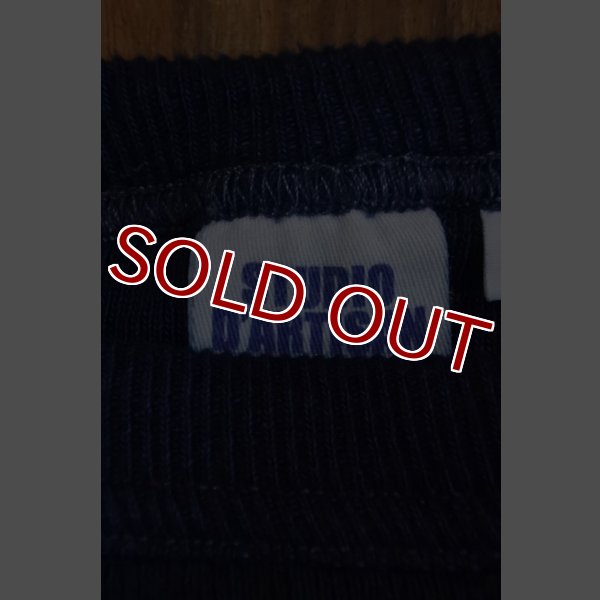 画像10: STUDIO D'ARTISAN 先染めインディゴ 吊り編み トレーナー  (10)